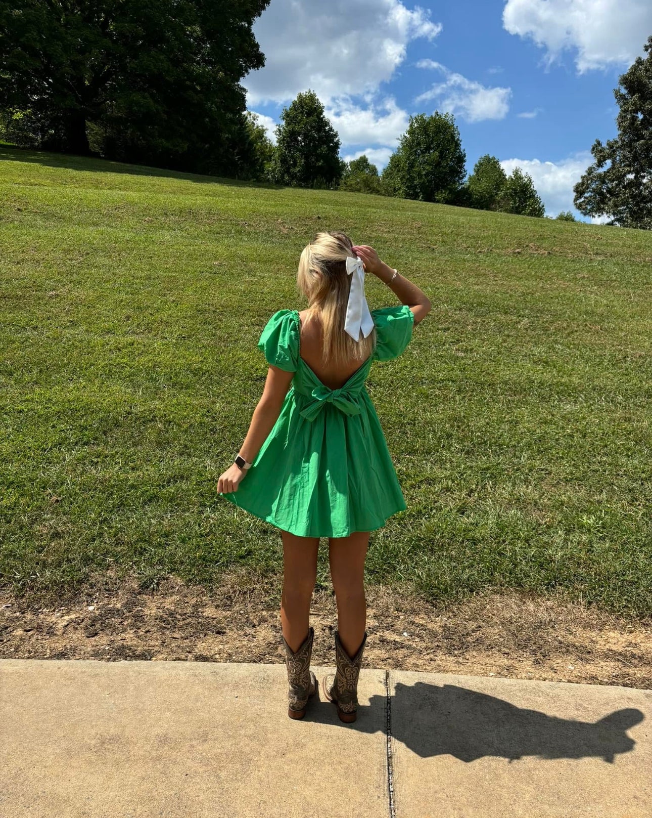 Green Bow Dress