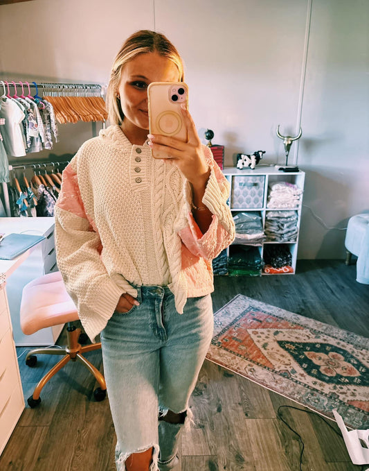 Quilted Knit Pullover