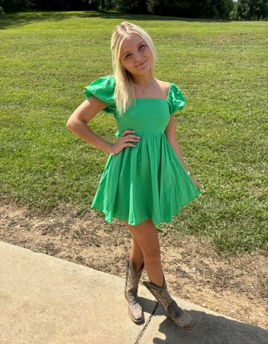 Green Bow Dress